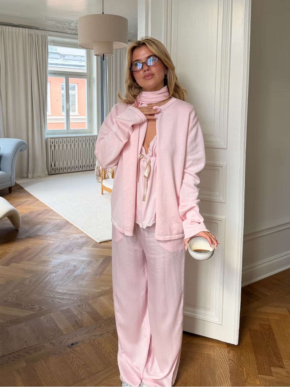 NWT Djerf Avenue Pink Cardigan SMALL (can fit medium)